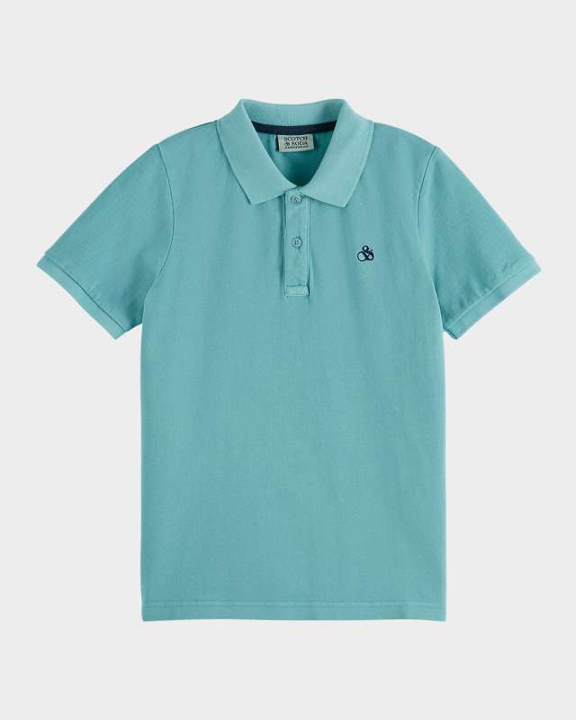 Boy's Garment-Dyed Pique Polo Shirt, Size 4-12